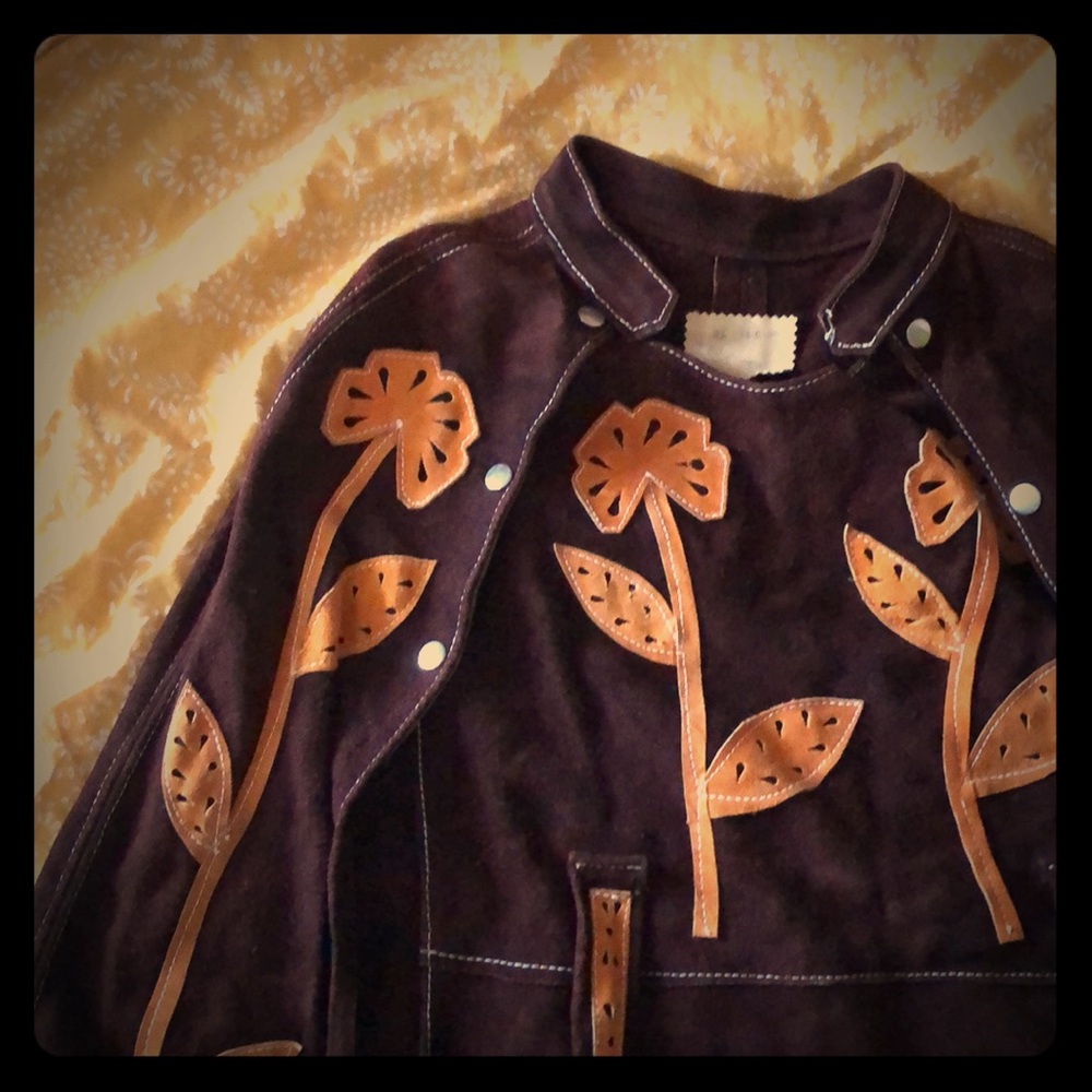 Vintage Leather Belted Cape